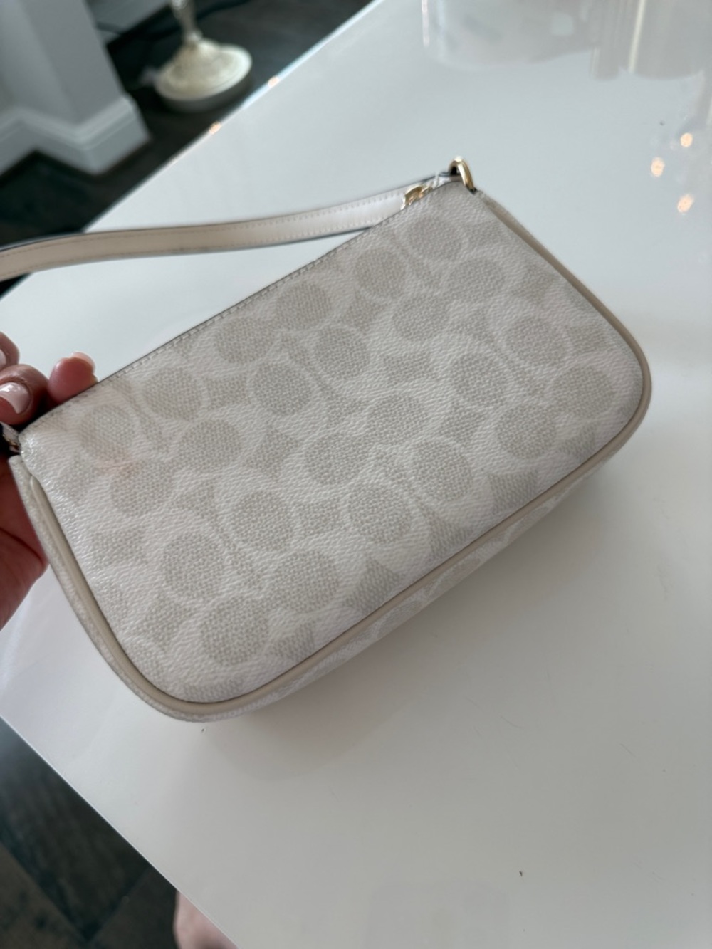 Coach Cream Signature Mini Shoulder Bag with Gold Hardware Nolita 19 - Picture 6 of 14
